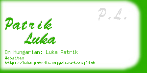 patrik luka business card